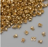 Zdjęcie - Łapaczki końcówki dziewczynki boczne real gold color 3,5x2mm